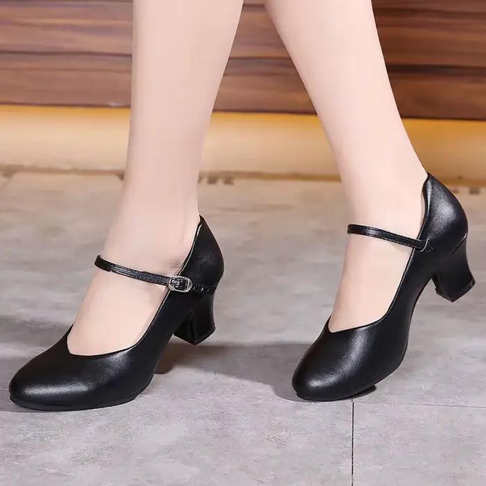Chaussures de danse de flamenco pour femmes modernes, talon carré, danse salsa, tango, ballroom, chaussures de danse de salon, pointure 34-43