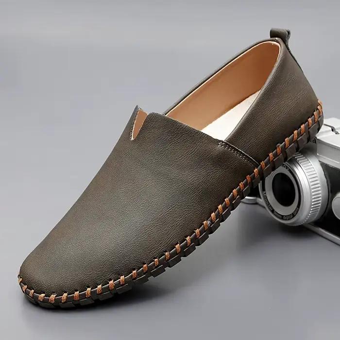 Jumpmore-Mocassins en cuir faits à la main pour hommes, chaussures de conduite décontractées, nouveau style, taille 39-48
