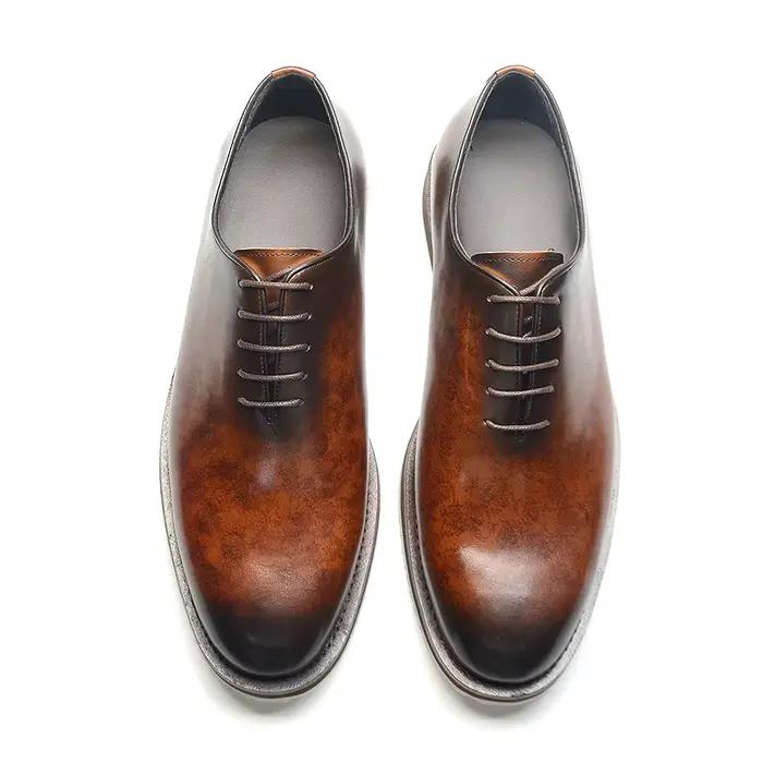 Baskets Oxford en cuir véritable pour hommes
