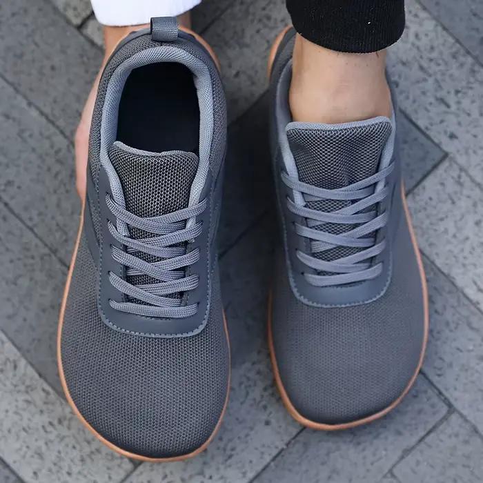 Chaussures pieds nus en maille baskets minimalistes à bout large pour hommes chaussures décontractées légères et respirantes chaussures de course de créateur espadrilles décontractées
