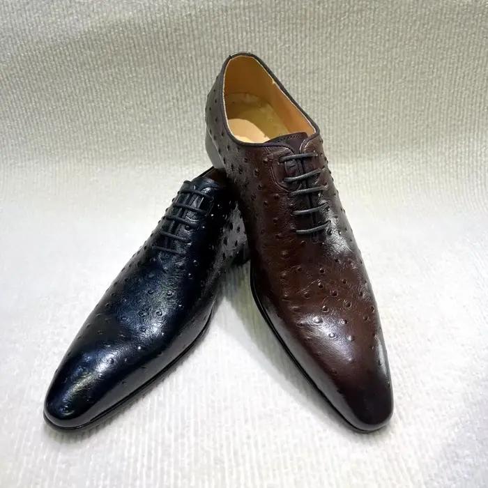 Oxfords Brogue en cuir véritable pour hommes