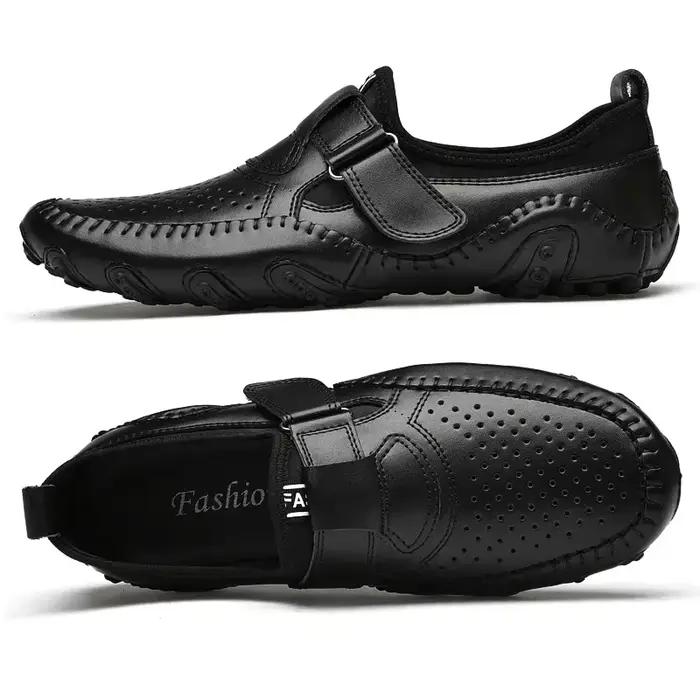 Vanmie – chaussures décontractées en cuir véritable pour hommes, chaussures italiennes faites à la main en cuir souple ajouré, respirantes, pour la conduite estivale