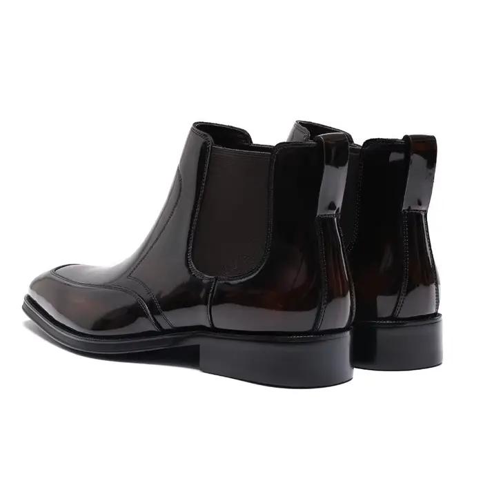 Bottes Chelsea à bout carré de style britannique pour hommes