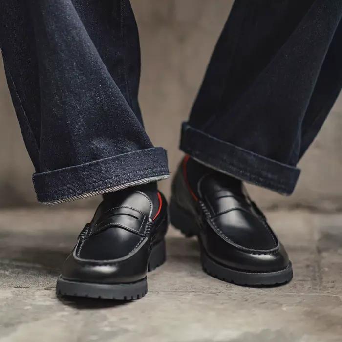 Maden – Mocassins vintage noirs pour hommes