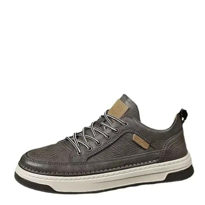 Chaussures en microfibre et PU décontractées YEAE pour homme, baskets plates noires et blanches, pour loisirs et travail, confort et style élégant