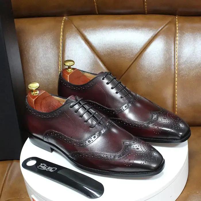 Chaussures Oxford à bout d'aile pour hommes