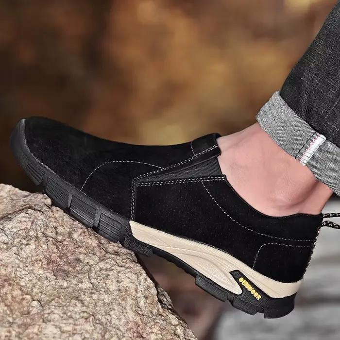 Marque chaussures pour hommes en cuir véritable chaussures décontractées en plein air hommes respirant baskets daim Original hommes mocassins mocassins baskets