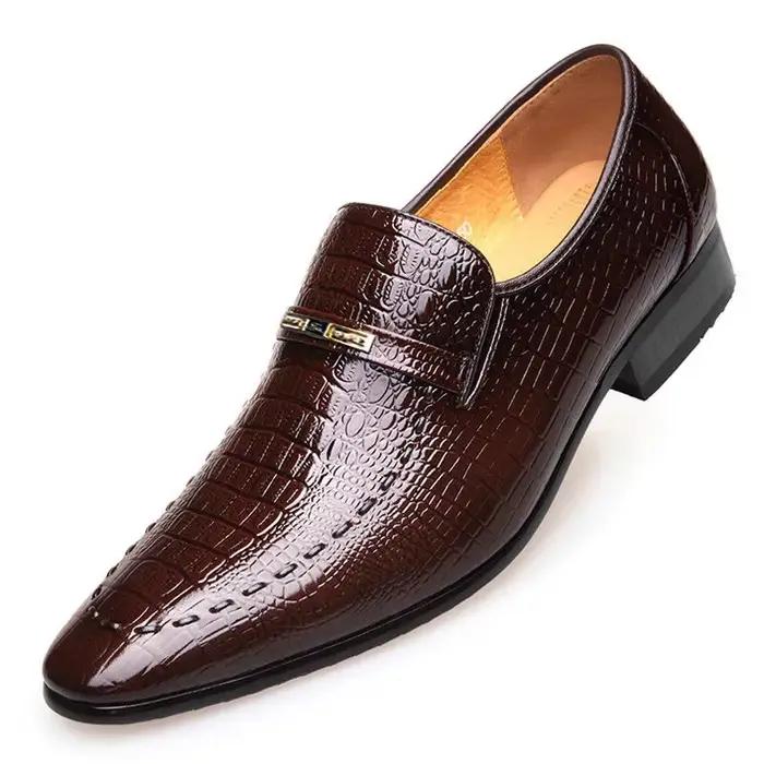 Chaussures de luxe pour hommes en cuir PU à motifs