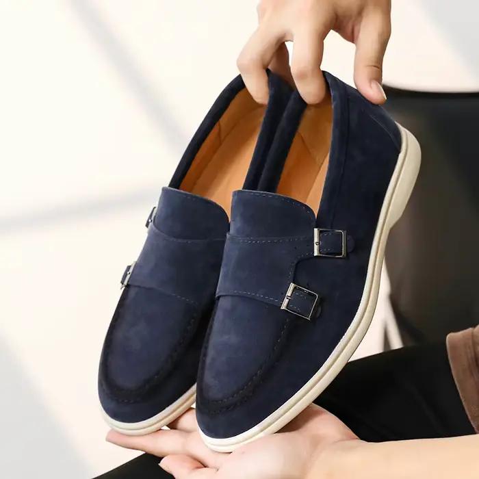 Mocassins Yeinshaars décontractés en faux daim pour homme, semelle souple et respirante, mocassins à enfiler pour printemps automne occassions décontractées