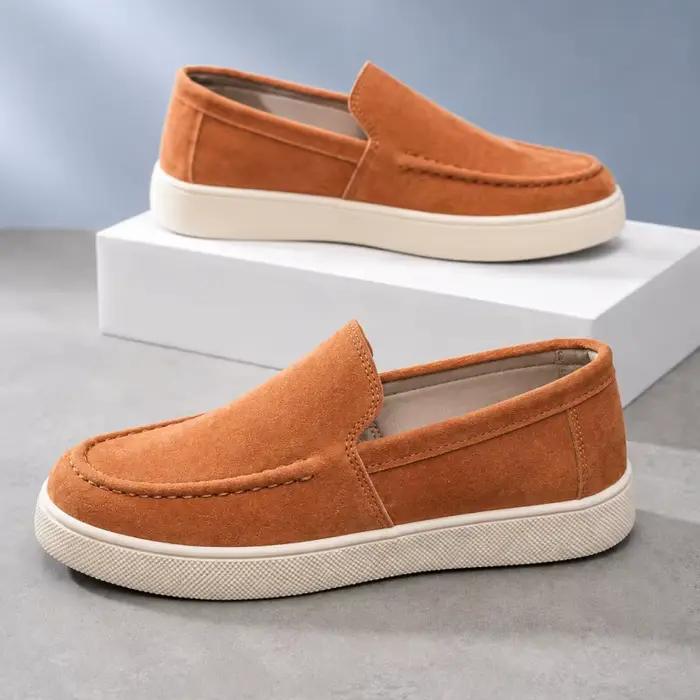 Chaussures d'été décontractées pour hommes, mocassins confortables à plateforme, mocassins respirants, chaussures plates de bureau pour hommes