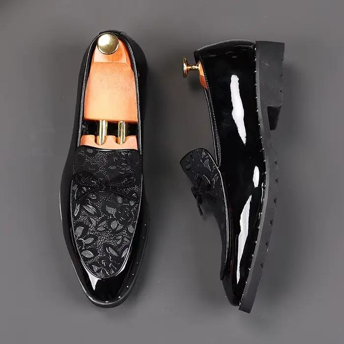 Chaussures pour hommes Designer à la main en cuir de mariage