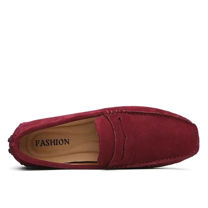 Mocassins en cuir véritable pour hommes, chaussures plates légères, mocassins de conduite, haute qualité, vente chaude, printemps et été, marque