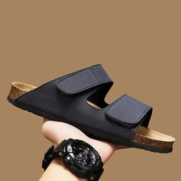 Sandales en bois souple grande taille pour hommes