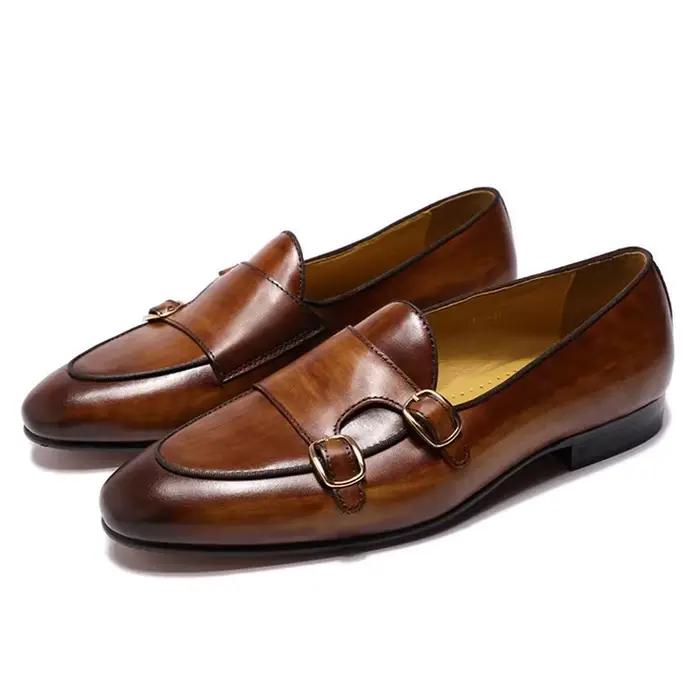 FELIX CHU mocassins en cuir véritable pour hommes
