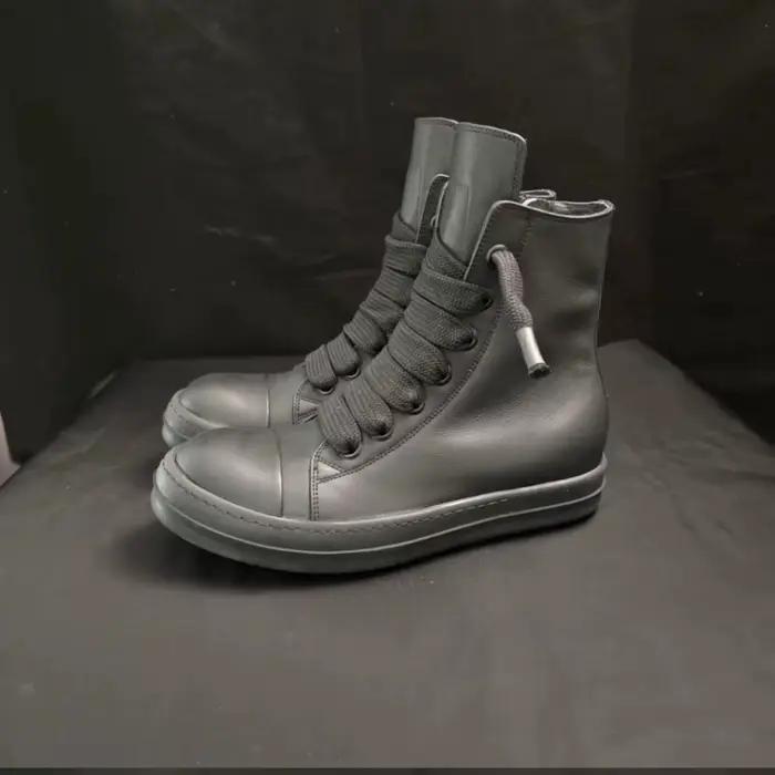 Marque r-o chaussure entièrement en cuir noir chaussures hommes Sneaker femmes haut