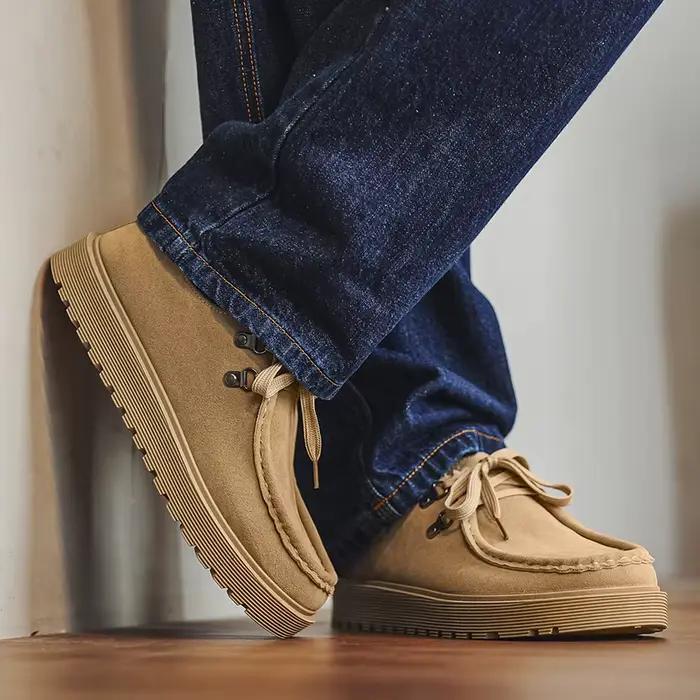 STRONGSHEN hommes chaussures décontractées daim cuir conseil
