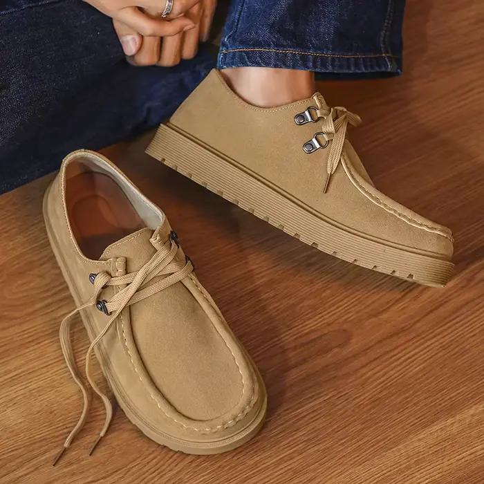 STRONGSHEN hommes chaussures décontractées daim cuir conseil