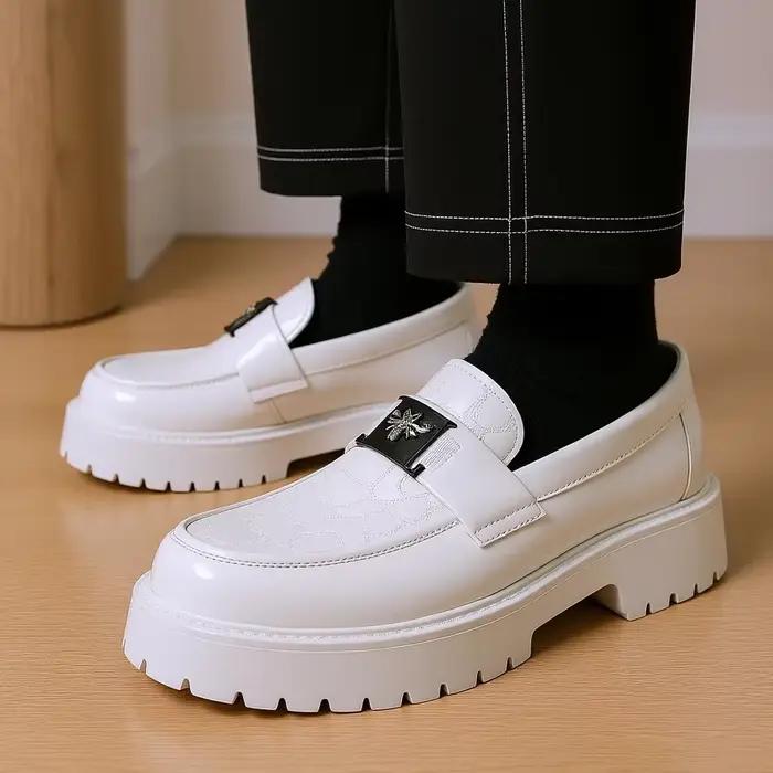 Hommes chaussures en cuir de luxe