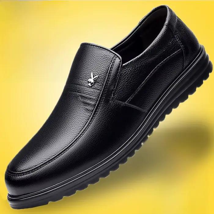 Chaussures en cuir véritable homme printemps automne imperméables antidérapantes polyvalentes pour homme occassions multiples