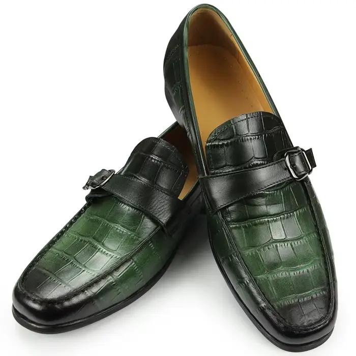 Penny – mocassins doublés en cuir pour hommes, chaussures de luxe pour hommes, mode décontractée, impression d'alligator, Zapato, boucle à enfiler