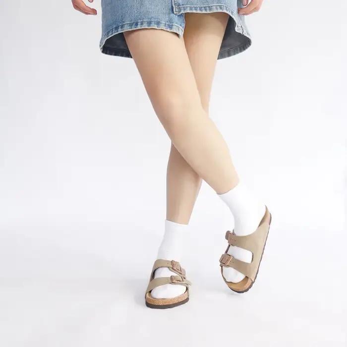 Sandales Birkent à demi-semelle en cuir véritable