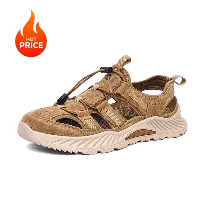 Sandales de randonnée fermées pour hommes en daim