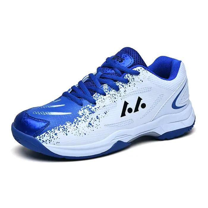 Chaussures de tennis antidérapantes pour hommes respirantes et légères en nylon et maille aérée pour entraînement et compétition