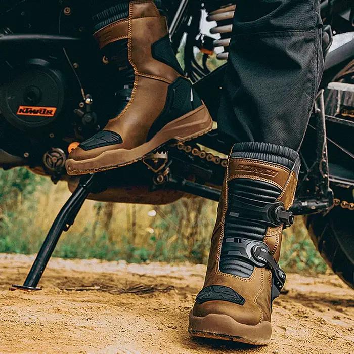 Bottes De Motocross imperméables Botas De Moto Anti-chute Botas Moto Hombre chaussures De Moto bottes d'équitation