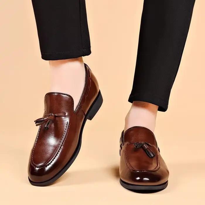 Chaussures en cuir pdmcms pour hommes style décontracté occasionnel mocassins respirants confortables pour hommes grandes tailles 48 ocassions spéciales