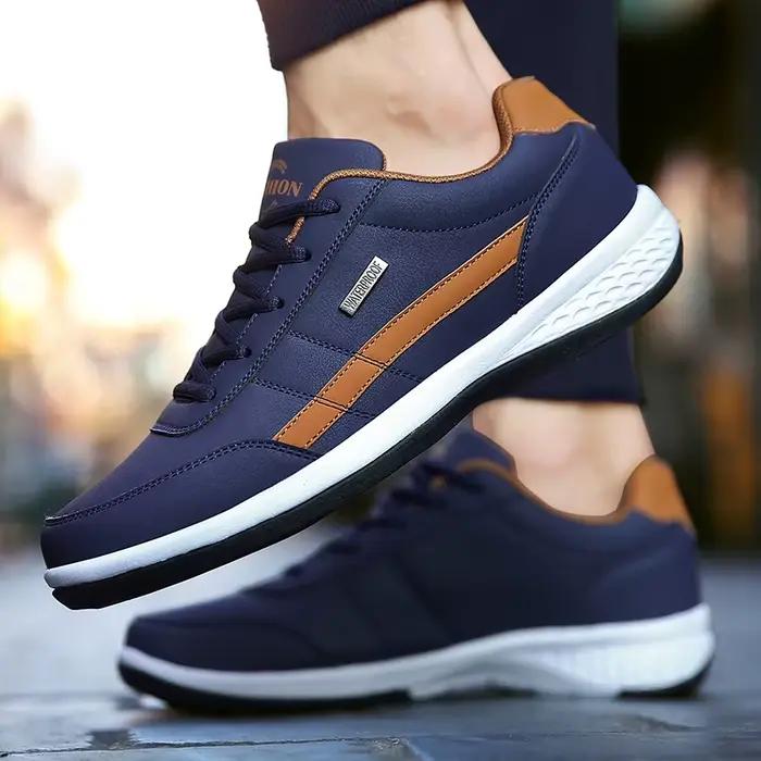 Chaussures décontractées homme en cuir artificiel respirantes et antidérapantes pour printemps et automne - Occasions spéciales et activités quotidiennes