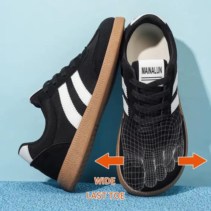 Baskets pour hommes à largeur extra-large - Chaussures basses en PU et semelle en PVC