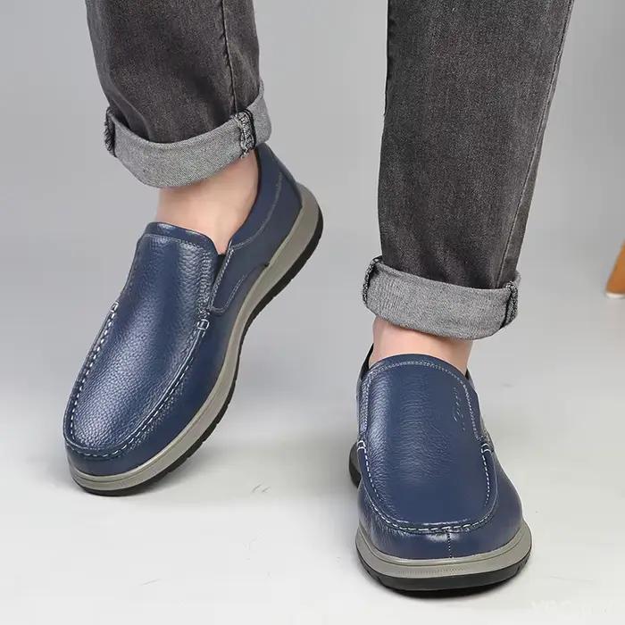 Mocassins en cuir véritable de haute qualité pour hommes