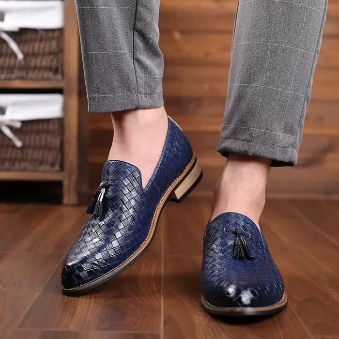 Hommes chaussures décontractées de luxe automne mocassins en cuir
