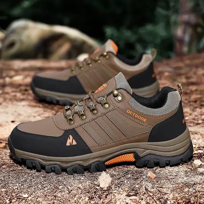 Chaussures de randonnée pour hommes en plein air imperméable en cuir anti-dérapant confortable chasse