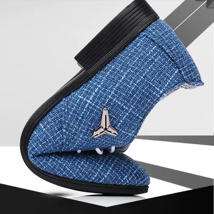 Chaussures Oxford UXST Bout Pointu Chanvre Toile Pour Hommes Occasions Spéciales Tailles 35-49
