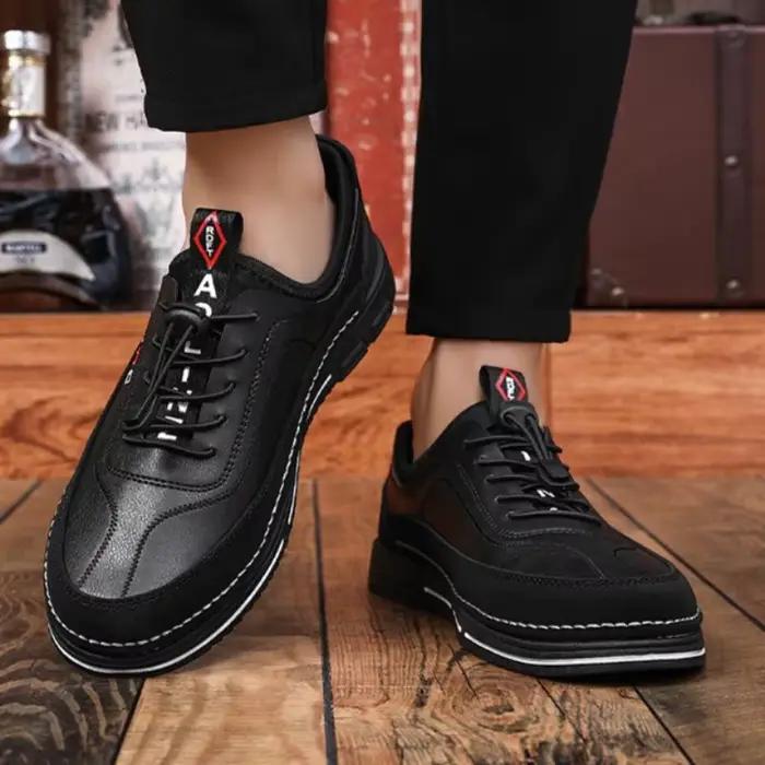 2025 nouveaux hommes chaussures respirant en cuir chaussures décontractées mode hommes d'affaires chaussures quatre saisons polyvalent marée chaussures Zapatillas Hombre