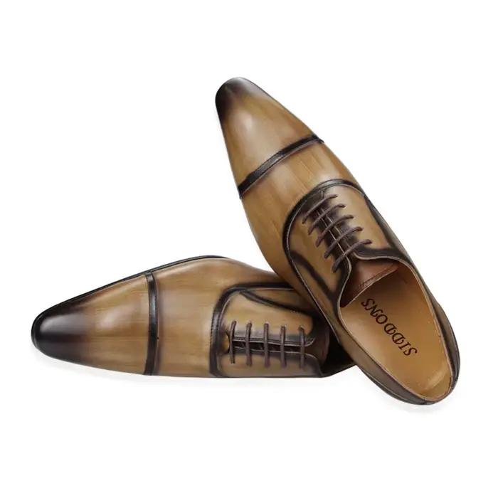 Chaussures en cuir véritable sur mesure pour hommes