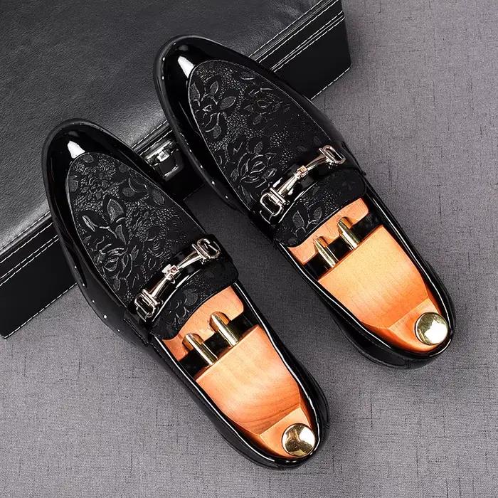 Chaussures pour hommes Designer à la main en cuir de mariage