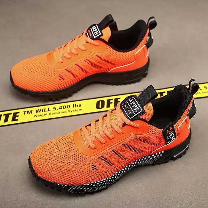 Chaussures de course tendance orange pour hommes