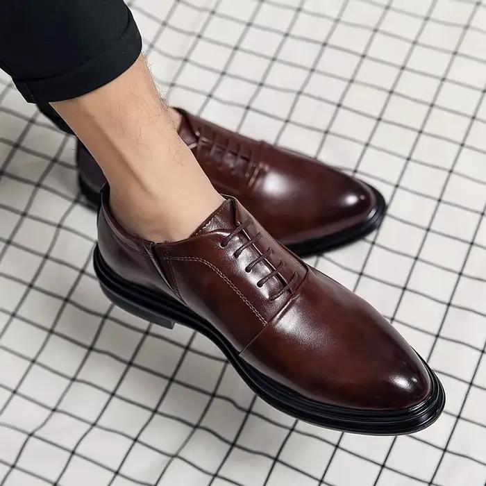 Classique Oxfords chaussures hommes rétro décontracté affaires