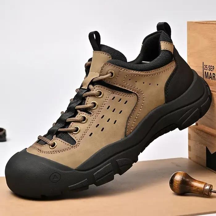 Chaussures de randonnée imperméables et résistantes à l'usure pour homme, chaussures de sport, de camping, d'escalade, de trekking en plein air, de tourisme, de pêche et de chasse noires occasions spéciales