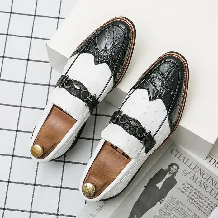 Chaussures en cuir de marque italienne pour hommes