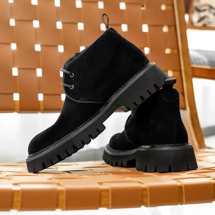 Hanmce Chelsea bottes 2025 confortable en cuir véritable Brohue bottines de haute qualité sans lacet chaussures de luxe hommes