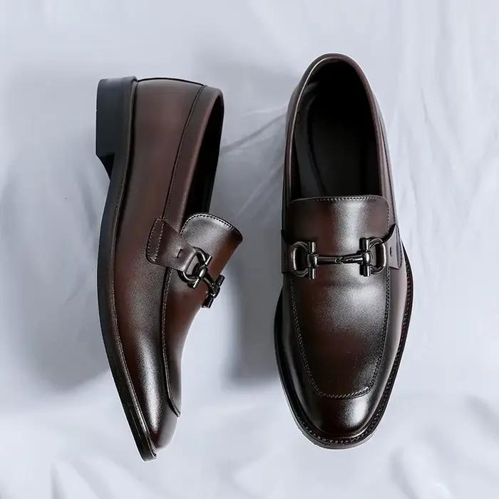 Chaussures plates en cuir véritable coordonnantes pour hommes, chaussures Oxfords formelles, mocassins de travail, conduite, fête, rendez-vous, affaires, designer, haute qualité