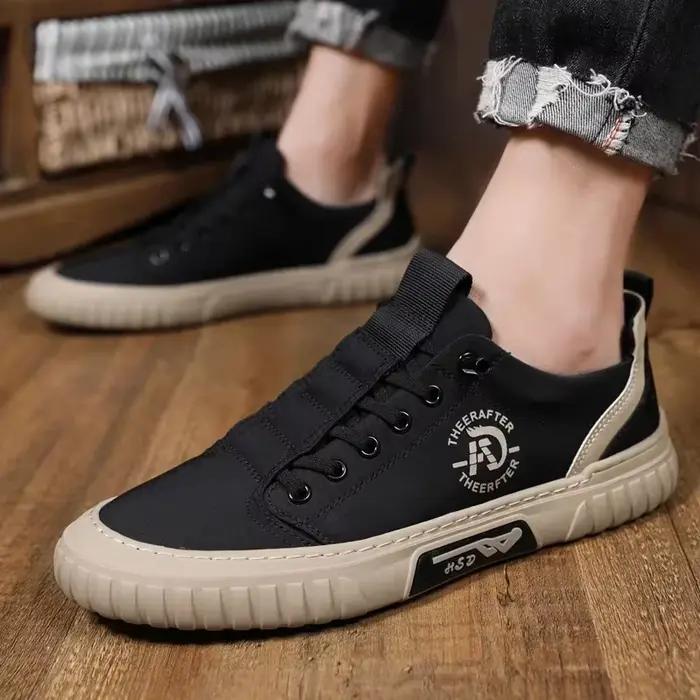 Hommes chaussures décontractées respirant glace soie toile chaussures mocassins baskets en plein air confort sans lacet plat vulcanisé chaussures adultes mocassins