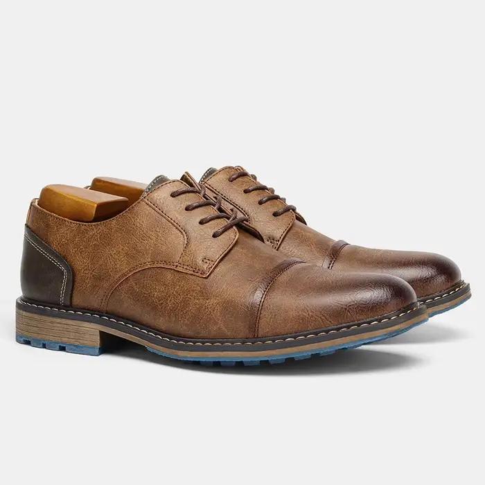 Chaussures Derby décontractées rétro pour hommes