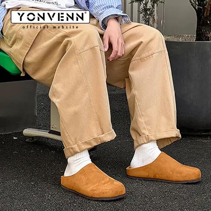 Original2025 été nouveau Birken pantoufles pour hommes Premium gris Style minimaliste Cleanfit vache daim extérieur sandales de plage