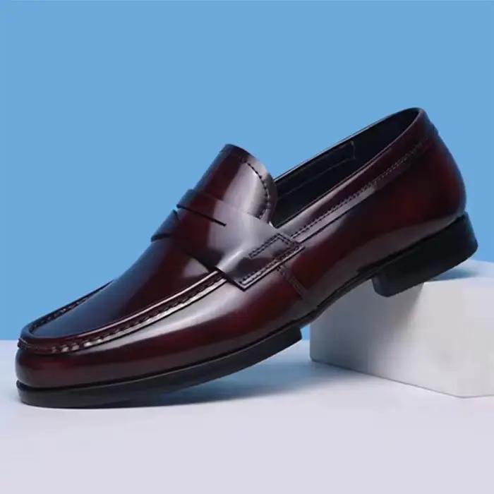 Chaussures de Style britannique pour hommes en cuir véritable