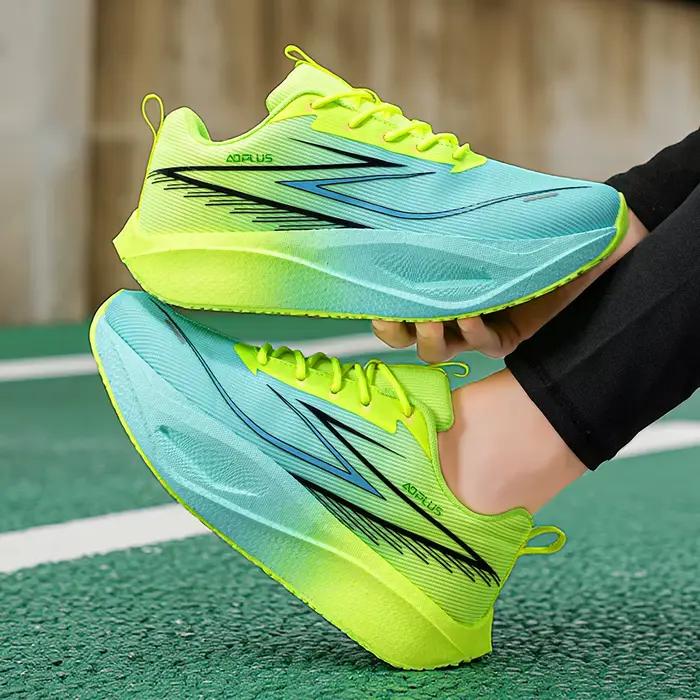 Chaussures de course légères pour hommes Marathon avec plaque en carbone