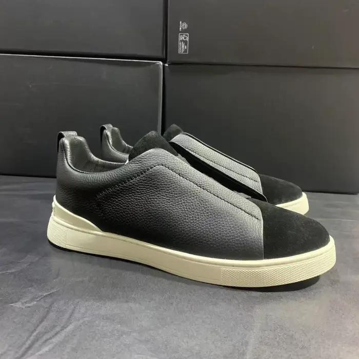 Chaussures décontractées pour homme en daim à bout rond